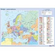 Mapy i plansze edukacyjne - Mapa Europy dwustronna. Plansza edukacyjna na ścianę i biurko - miniaturka - grafika 1