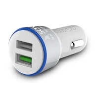Kable komputerowe i do monitorów - Elmak Ładowarka samochodowa Quick Charge 3.0 Savio SA-06/W, 5.4A, 3A, 2xUSB SAVIO SA-06/W - miniaturka - grafika 1