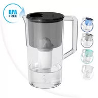 Dzbanki filtrujące - Dzbanek Filtrującyaquaclassic Basic, Wessper, Wkład Filtrujący W Zestawie, 2,5L, Czarny - miniaturka - grafika 1