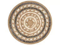 Dywany - Beliani Dywan okrągły z juty 140 cm beżowy GOYNE 4251682229920 - miniaturka - grafika 1