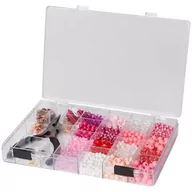 Prace ręczne dla dzieci - Zestaw Koralików Do Robienia Biżuterii Różowy - miniaturka - grafika 1