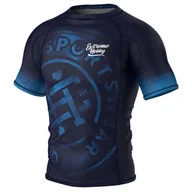 Koszulki sportowe męskie - Rashguard na siłownię męski z krótkim rękawem EXTREME HOBBY BADGE - miniaturka - grafika 1