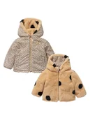 Bluzy i sweterki niemowlęce - Noppies Dwustronna kurtka pikowana "Metairie" w kolorze beżowym - miniaturka - grafika 1