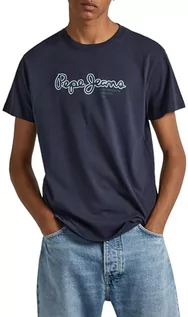 Koszulki męskie - Pepe Jeans Koszulka męska Wido, Niebieski (Dulwich), L - grafika 1