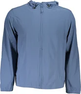 Bluzy męskie - Calvin Klein NIEBIESKA BLUZA MĘSKA CALVIN KLEIN Z ZASUWEM L - miniaturka - grafika 1