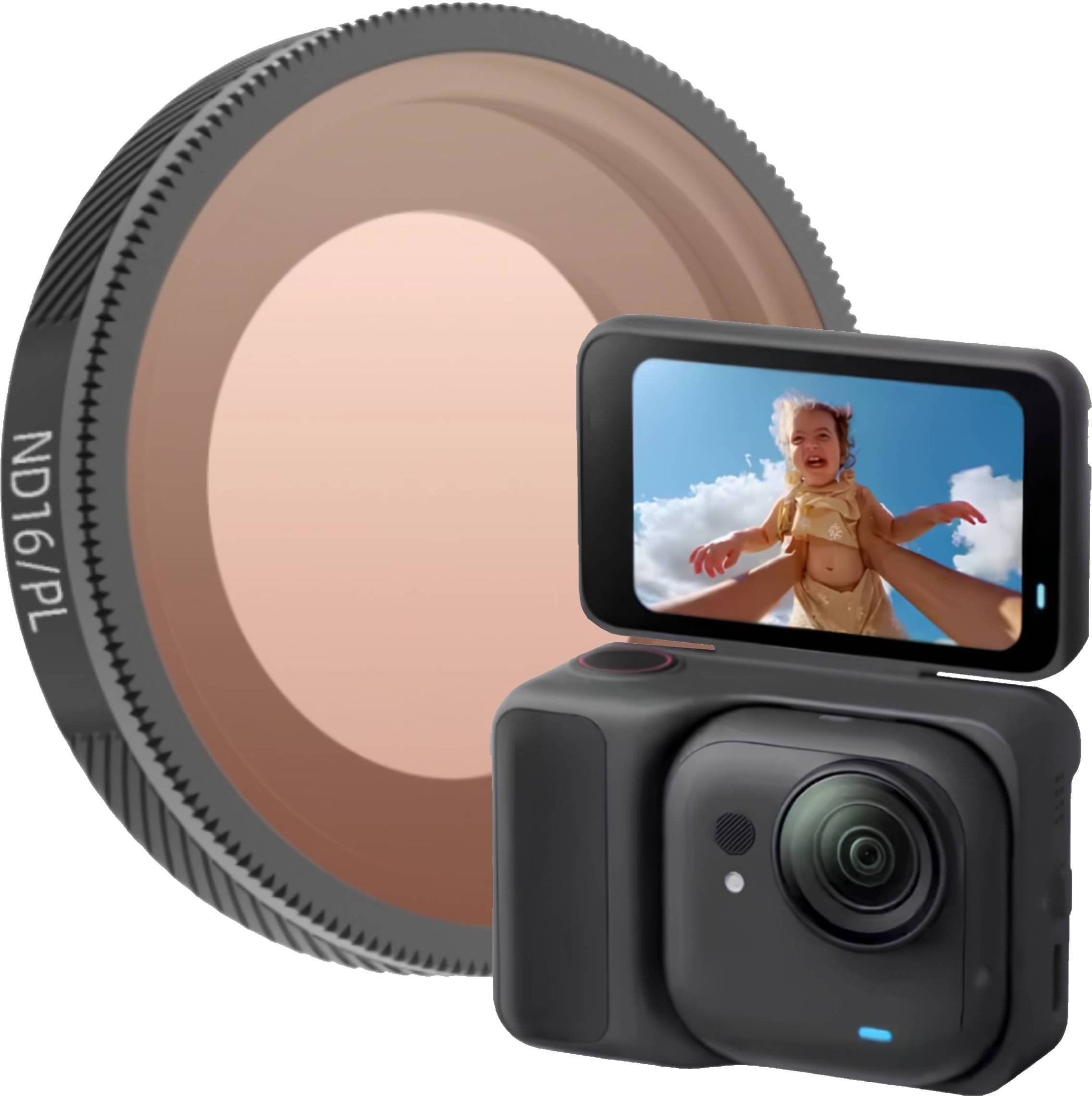 Filtr SunnyLife FILTR ND16/PL SZARY POLARYZACYJNY OCHRONNY DO KAMERY SPORTOWEJ INSTA360 GO ULTRA