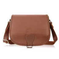 Torebki damskie - Torebka damska skórzana listonoszka ze skóry licowej koniakowa Paolo Peruzzi T-39-KCG - miniaturka - grafika 1