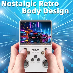 Ręczna Konsola do Gier R36S, Ekran IPS 3,5 cali, System Linux, Emulator 11, 64GB - Biała - Konsole i gry retro - miniaturka - grafika 4