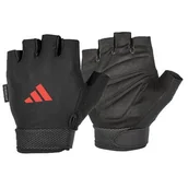 Rękawice do ćwiczeń - Rękawice treningowe ADIDAS Essential Adjustable ( M) Czarno-czerwony - miniaturka - grafika 1