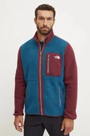 Bluzy męskie - The North Face bluza sportowa Yumiori kolor turkusowy wzorzysta NF0A883R80O1 - miniaturka - grafika 1