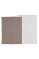 Ręczniki - Södahl Zestaw ręczników kuchennych Line 50 x 70 cm taupe/white 25095 - miniaturka - grafika 1