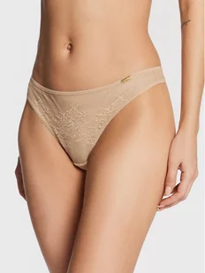 Gossard Stringi Glossies 13006 Beżowy - Majtki damskie - miniaturka - grafika 1