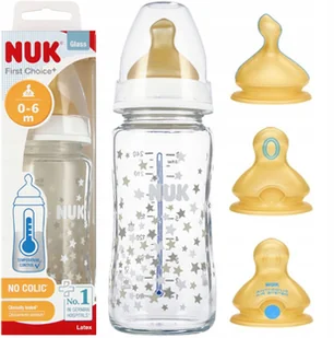 NUK BUTELKA SZKL 240ML SMO 0-6M FC BIA 10745122 - Butelki dla niemowląt - miniaturka - grafika 1