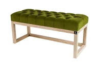 Ławki do przedpokoju - Ławka na buty Lpp-2, 105 cm Emrawood drewno lite, kolor naturalny siedzisko pikowane, kolor pistacja - miniaturka - grafika 1