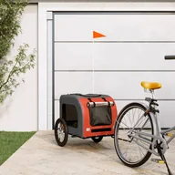 Sprzęt podróżny i transportery dla psów - vidaXL Przyczepka rowerowa dla psa, tkanina Oxford i żelazo - miniaturka - grafika 1