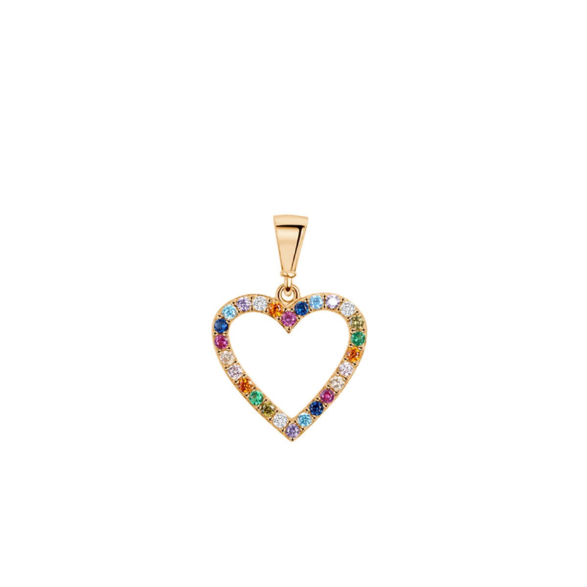 Zawieszka kolorowe serce Verona 14K