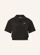 Koszulki i topy damskie - Lacoste Funkcyjna Koszulka Polo schwarz - LACOSTE - miniaturka - grafika 1