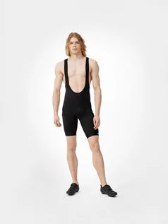 Spodnie sportowe męskie - Spodenki rowerowe z szelkami męskie - 4F - grafika 1