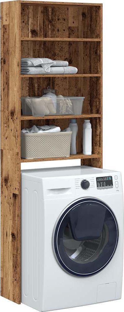 vidaXL Szafka na pralkę, stare drewno, 64x24x190 cm