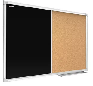 Allboards Tablica COMBI czarna magnetyczna korkowa 120x90 cm rama aluminiowa CO129BKB - Tablice i flipcharty - miniaturka - grafika 1