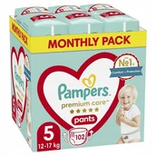 Pieluchy - Pampers Premium Care Pants 5 Pieluchomajtki 102szt - miniaturka - grafika 1