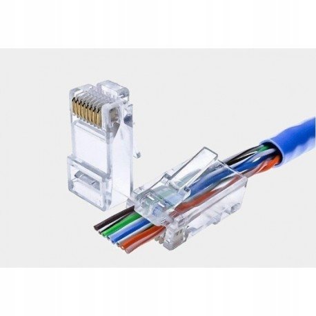 RJ45 8P8C Wtyk sieciowy modularny przelotowy
