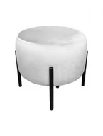 Fotele i pufy dla dzieci - Pufa WILFRED MG VELVET jasnoszara - POLECA nas aż 98% klientów - ZAMÓW (91 822 80 56) - miniaturka - grafika 1