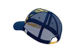 COMPRESSPORT Czapka lifestyle TRUCKER CAP estate blue/ citrus - Czapki i chusty sportowe męskie - miniaturka - grafika 3
