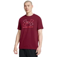 Koszulki sportowe męskie - Męski t-shirt z nadrukiem Under Armour UA Gl Foundation Update Ss - czerwony - UNDER ARMOUR - miniaturka - grafika 1