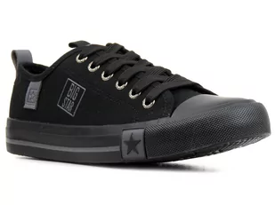 Trampki damskie przed kostkę - BIG STAR JJ274257, czarne - Big Star - Trampki damskie - miniaturka - grafika 1