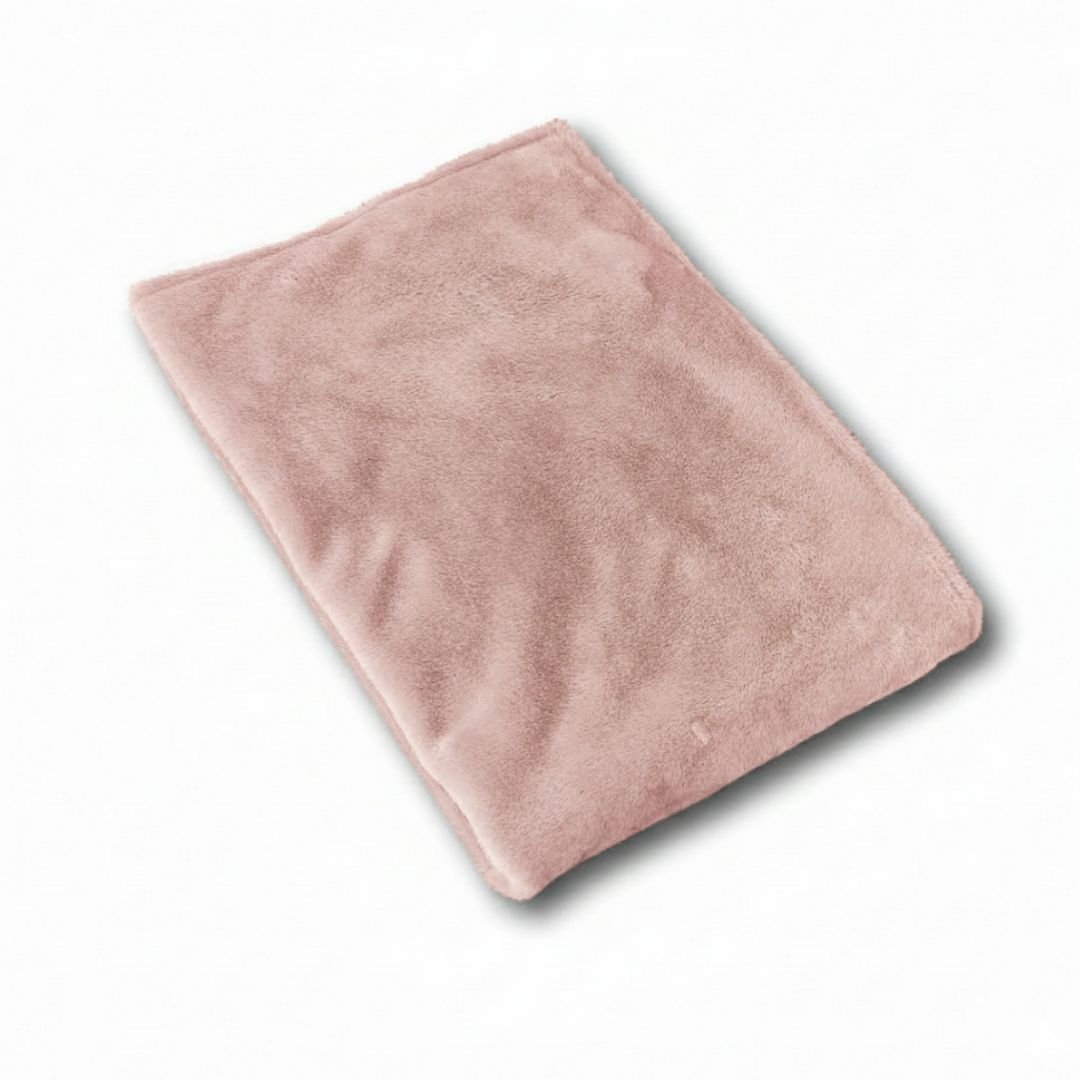Kocyk Niemowlęcy 100x75 Minky Plush Dwustronny brudny róż Mu&Mu