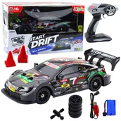 Samochody i pojazdy dla dzieci - Samochód Wyścigowy Auto Do Driftu RC Czarny Karbon 30km/h 1:16 LEAN Toys - miniaturka - grafika 1