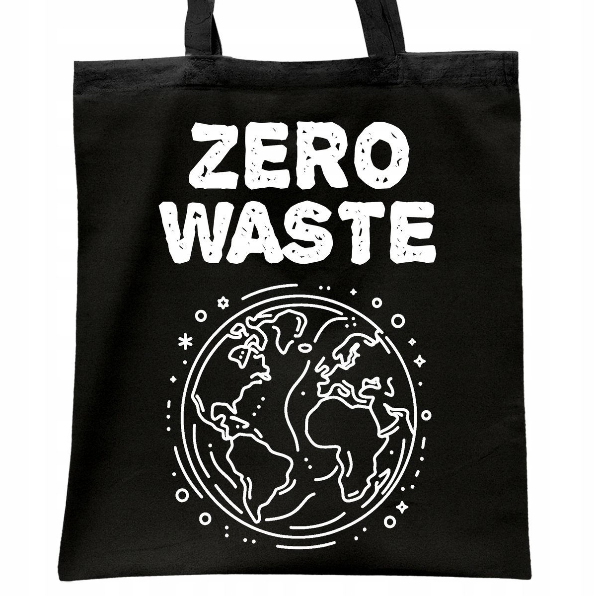 Torba bawełniana czarna na zakupy Eco Ekologia Przyroda Prezent