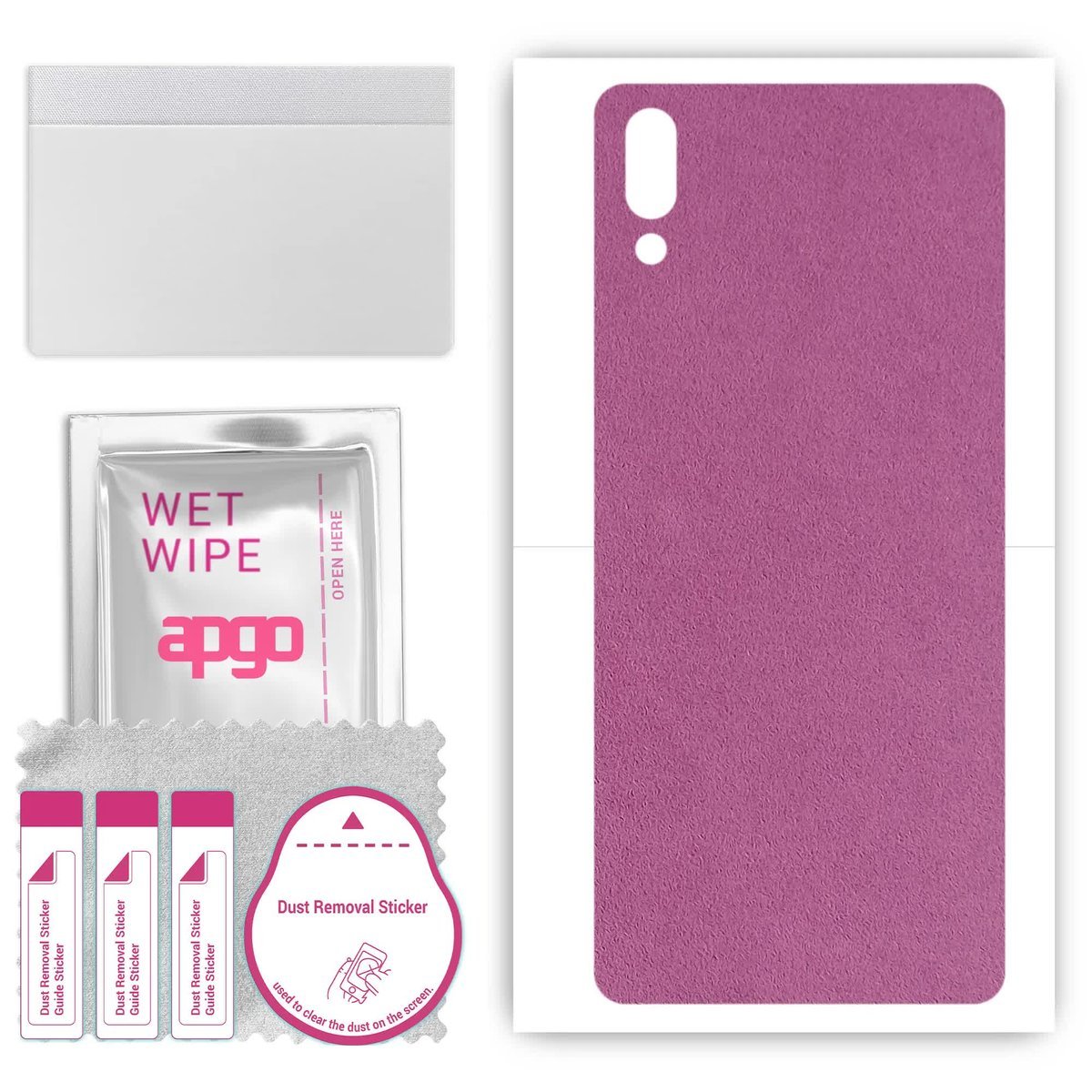 Folia naklejka skórka strukturalna na TYŁ Zamsz do Sony Xperia L3 - Zamsz Fioletowy - apgo SKINS