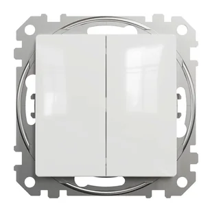 Łącznik schodowy Schneider Sedna Design SDD111108 podwójny biały Design &amp; Elements - Wyłączniki światła i elektryczne - miniaturka - grafika 1
