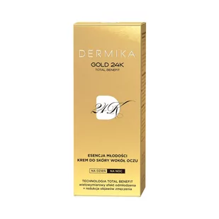 Dermika Ujędrniający krem wygładzający - Gold 24 Eye Cream Ujędrniający krem wygładzający - Gold 24 Eye Cream - Pozostałe kosmetyki do pielęgnacji twarzy - miniaturka - grafika 1