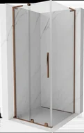 Kabiny prysznicowe - Mexen Velar L kabina prysznicowa rozsuwana 90x90 cm, transparent, różowe złoto - 871-090-090-03-60 - miniaturka - grafika 1