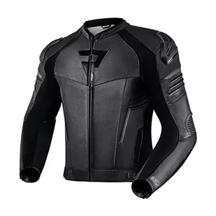 REBELHORN Vandal męska kurtka motocyklowa ze skóry bydlęcej, ochrona łokci i ramion, kamizelka softshell, wentylacja, elementy odblaskowe, 4 kieszenie - Odzież motocyklowa - miniaturka - grafika 1