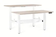 Biurka - Podwójne biurko Fighter Double Desk - Stelaż i Blat - 160x140 cm - YZ-14 Beżowy - miniaturka - grafika 1
