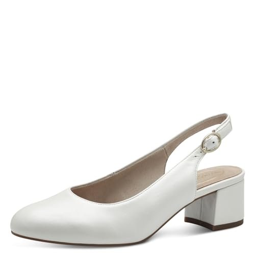 TAMARIS Comfort damskie czółenka ze skóry, eleganckie czółenka, masa perłowa 4, 37 EU, Masa perłowa 4, 37 eu