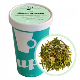 Herbata zielona SŁODKA GRUSZKA jabłka gruszki trawa cytrynowa bambus 130g - herbata liściasta sypana mieszanka napar susz - Herbata - miniaturka - grafika 1
