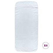 Ręczniki - Ręczniki plażowe, 4 szt., białe, 60x135 cm, tkanin - miniaturka - grafika 1