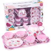 Zabawy w naśladowanie dorosłych - Filiżanki Do Kawy Herbaty Metalowe Taca 13 El. - miniaturka - grafika 1