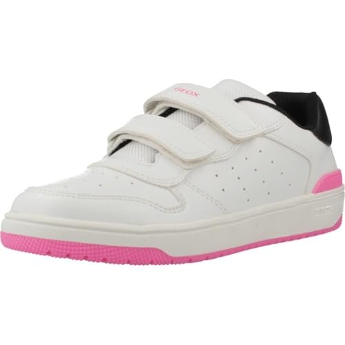 Geox J Washiba Girl B dziewczęce sneakersy, Biały/czarny, 38 EU