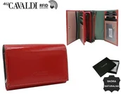 Portfele - Portfel Damski Skórzany Cavaldi Średni Suwak Z Klapką Wewnątrz Skóra Naturalna RFID RD-22 ,,KOLOROWY,, 15 x 10 x 4,5 [cm] - miniaturka - grafika 1