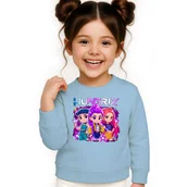 Bluzy dla dziewczynek - BLUZA DZIECIĘCA K-POPOWE ŁOWCZYNIE DEMONÓW HUNTRIX 146-152 BAWEŁNIANA - miniaturka - grafika 1