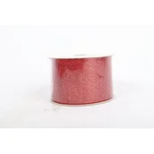 Ozdoby bożonarodzeniowe - Wstążka brokatowa 6,5 x 1000 cm czerwony - miniaturka - grafika 1