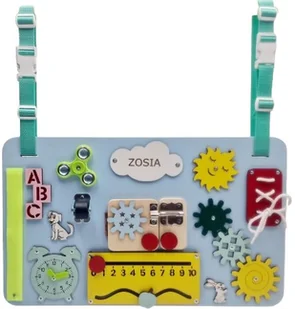 Tablica Sensoryczna Edukacyjna Manipulacyjna Montessori Wisząca 50x30 cm - Tablice dla dzieci - miniaturka - grafika 1