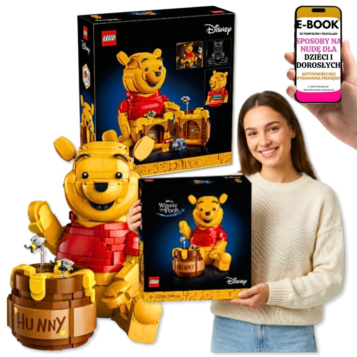 LEGO DISNEY 43300 Kubuś Puchatek Kolekcjonerski Model LEGO Dla Dorosłych Fanów + E-BOOK-3