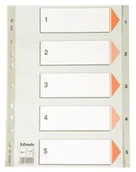 Artykuły biurowe - Esselte PRZEKŁADKI PP SZARE NUMERYCZNE 1-5 - miniaturka - grafika 1